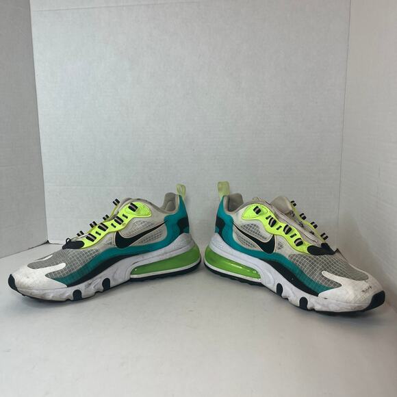 Nike Air Max 270 React SE Oracle Aqua Black Ghost Green CT1265-300 Size 8 - Picture 4 of 10